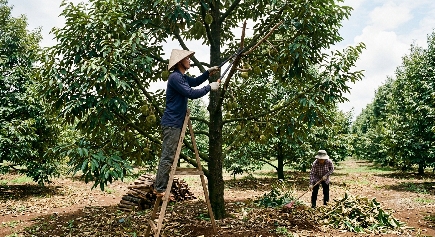 Vệ sinh vườn và cắt tỉa cành